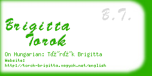 brigitta torok business card